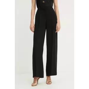 BOSS pantaloni culoarea negru, lat, high waist, 50545544 imagine