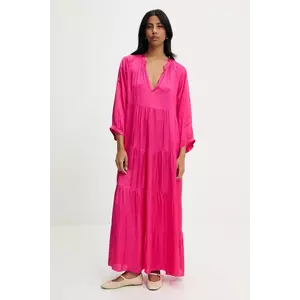 Answear Lab rochie culoarea bej, maxi, evazati imagine