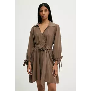 Answear Lab rochie culoarea maro, mini, evazată imagine