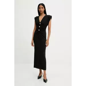 Answear Lab rochie culoarea negru, maxi, evazată imagine