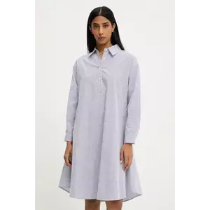 Answear Lab rochie din in culoarea bleumarin, mini, oversize imagine