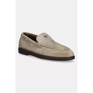 Giuseppe Zanotti mocasini de piele Berth bărbați, culoarea bej, EU50001.004 imagine