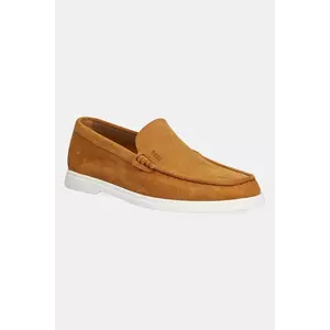 BOSS mocasini din piele întoarsă Sienne bărbați, culoarea maro, 50543083 imagine