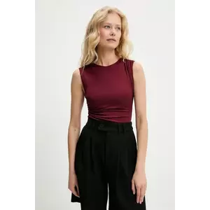 Answear Lab body culoarea bordo, neted imagine