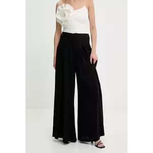 Answear Lab pantaloni culoarea negru, lat, high waist imagine