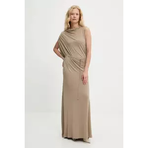 Answear Lab rochie culoarea bej, maxi, drept imagine
