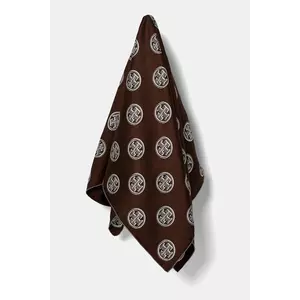 Tory Burch eșarfă de mătase Medallion culoarea maro, cu imprimeu, 171200-200 imagine