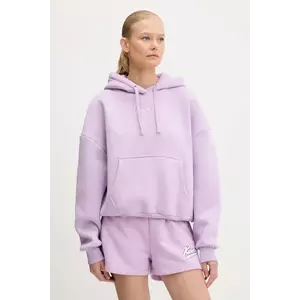 Karl Kani bluză culoarea violet, cu glugă, cu imprimeu, PD00005447 imagine