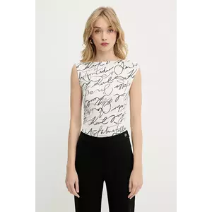 Karl Lagerfeld body culoarea bej, cu imprimeu, A3W17010 imagine
