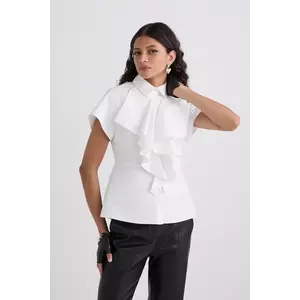 Karl Lagerfeld cămașă din bumbac culoarea alb, cu guler clasic, slim, A3W11035 imagine