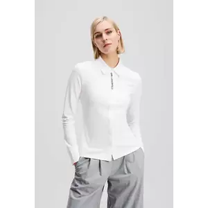 Karl Lagerfeld cămașă din bumbac culoarea alb, cu guler clasic, regular, A3W17103 imagine