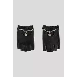 Karl Lagerfeld mănuși de piele culoarea negru, A3W33031 imagine