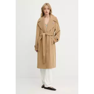 Karl Lagerfeld palton de lână culoarea verde, de tranzitie, A3W15010 imagine
