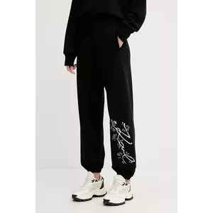 Karl Lagerfeld pantaloni de trening culoarea negru, cu imprimeu, A3W10009 imagine