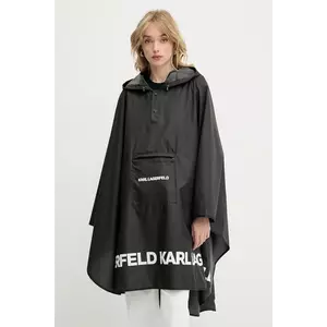 Karl Lagerfeld poncho culoarea negru, de tranzitie, oversize, A3W50105 imagine