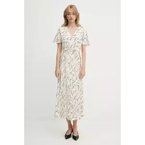 Karl Lagerfeld rochie culoarea bej, maxi, evazati, A3W13029 imagine