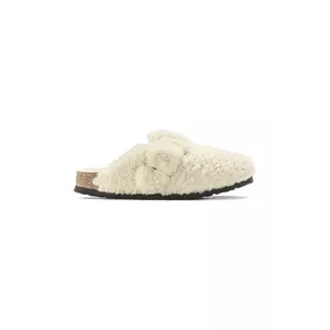 Birkenstock papuci de casă Boston Big Buckle Teddy culoarea bej, 1025664 imagine