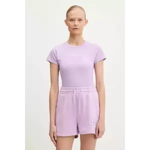 Karl Kani tricou din bumbac culoarea violet, PD00005461 imagine