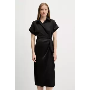 Answear Lab rochie culoarea negru, midi, drept imagine