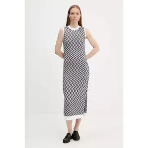Barbour rochie din bumbac OLIVIA culoarea bleumarin, midi, mulată, LDR0928 imagine