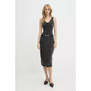 Diesel rochie D-INNY DRESS culoarea gri, mini, drept, A16591.0NJBJ imagine