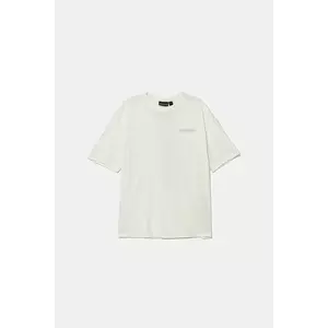 Napapijri tricou de bumbac pentru copii S-AHR culoarea bej, cu imprimeu, NP0A88ZO2061 imagine