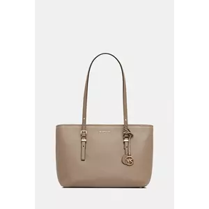 MICHAEL Michael Kors poșetă de piele QUINN culoarea bej, 30T5GQNT2L imagine