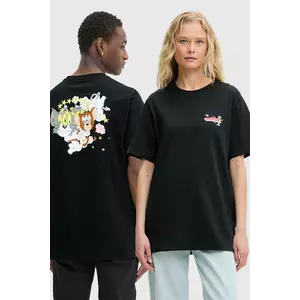Converse tricou din bumbac Converse x Tom & Jerry culoarea negru, cu imprimeu, 10028755-A01 imagine