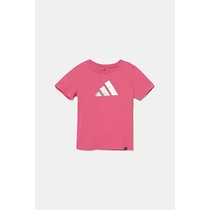 adidas tricou de bumbac pentru copii culoarea roz, JV5261 imagine