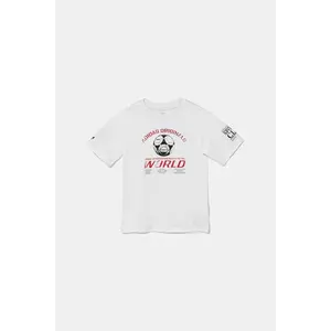 adidas Originals tricou de bumbac pentru copii culoarea alb, cu imprimeu, JW6097 imagine
