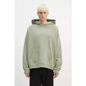 KSUBI hanorac de bumbac Sott Ekcess barbati, culoarea verde, cu glugă, cu imprimeu, MFA24FL003 imagine