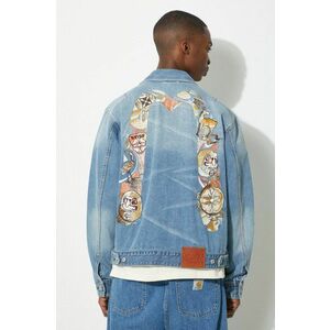 Evisu geacă din denim Hanafuda Daruma Daicock bărbați, de tranziție, oversized, 2ESHTM4DJ1002 imagine