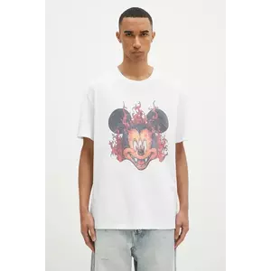 KSUBI tricou din bumbac Fuego Biggie bărbați, culoarea alb, cu imprimeu, MPS25TE044 imagine