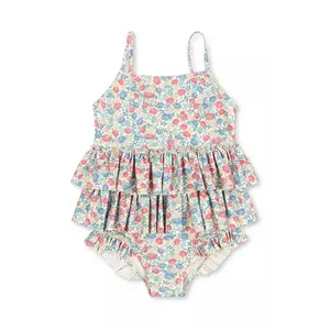Konges Sløjd costum de baie dintr-o bucată pentru copii MANUCA FRILL SWIMSUIT GRS culoarea bej, KS102513 imagine