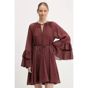 Answear Lab rochie culoarea bordo, mini, evazată imagine