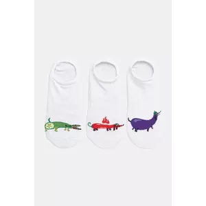 Medicine ciorapi de bumbac 3-pack culoarea alb imagine