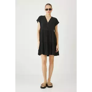 Medicine rochie culoarea negru, mini, oversize imagine