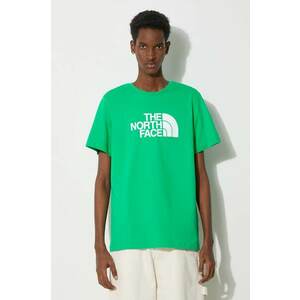 The North Face tricou din bumbac M S/S Easy Tee barbati, culoarea verde, cu imprimeu, NF0A87N5PO81 imagine
