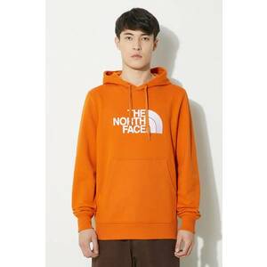 The North Face hanorac de bumbac M Light Drew Peak Pullover Hoodie barbati, culoarea portocaliu, cu glugă, cu imprimeu, NF00A0TEPCO1 imagine