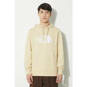 The North Face hanorac de bumbac M Light Drew Peak Pullover Hoodie barbati, culoarea bej, cu glugă, cu imprimeu, NF00A0TE8D61 imagine