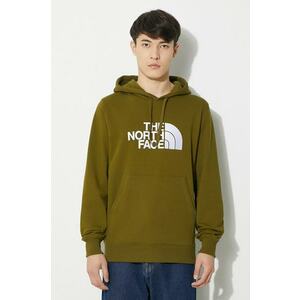 The North Face hanorac de bumbac M Light Drew Peak Pullover Hoodie barbati, culoarea verde, cu glugă, cu imprimeu, NF00A0TEPIB1 imagine