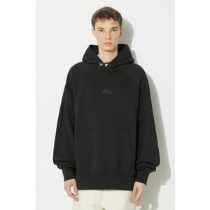 Vans hanorac de bumbac Premium Standards Hoodie Fleece LX barbati, culoarea negru, cu glugă, neted, VN000GZ1BLK1 imagine