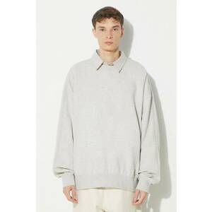 Vans hanorac de bumbac Premium Standards Crew Fleece LX barbati, culoarea bej, melanj, VN000GBWRKZ1 imagine