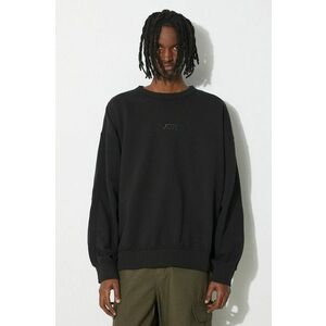 Vans hanorac de bumbac Premium Standards Crew Fleece LX barbati, culoarea negru, neted, VN000GBWBLK1 imagine