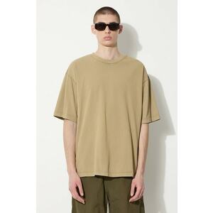 Vans tricou din bumbac Premium Standards Washed SS Tshirt LX barbati, culoarea verde, neted, VN000GVUCUQ1 imagine