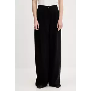 Answear Lab pantaloni culoarea negru, lat, high waist imagine