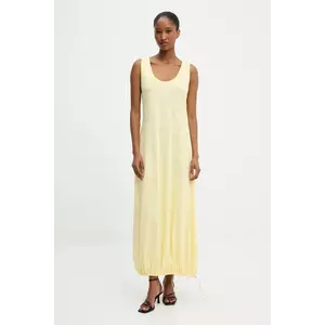 Answear Lab rochie culoarea galben, midi, drept imagine