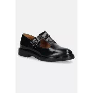 Bianco pantofi de piele BIAADDA culoarea negru, cu toc plat, 11251971 imagine