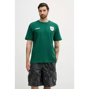 adidas Originals tricou din bumbac Graphic Tee culoarea verde, cu imprimeu, JX3057 imagine