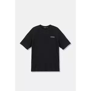 Napapijri tricou de bumbac pentru copii S-AHR culoarea negru, cu imprimeu, NP0A88ZO9411 imagine